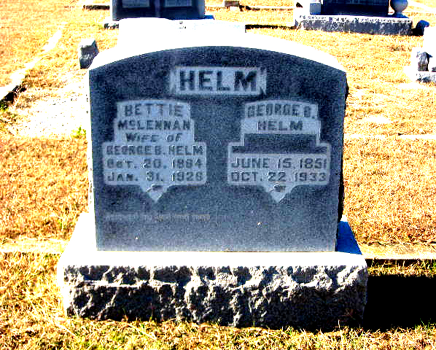 Photo of headstones/Bettie McLennan 1864-1926 hdstn Clifton cem Bosque co TX